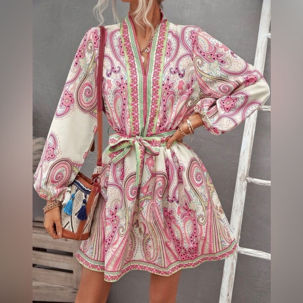 Beautiful dress size M color turquoise - Picture 3 of 4